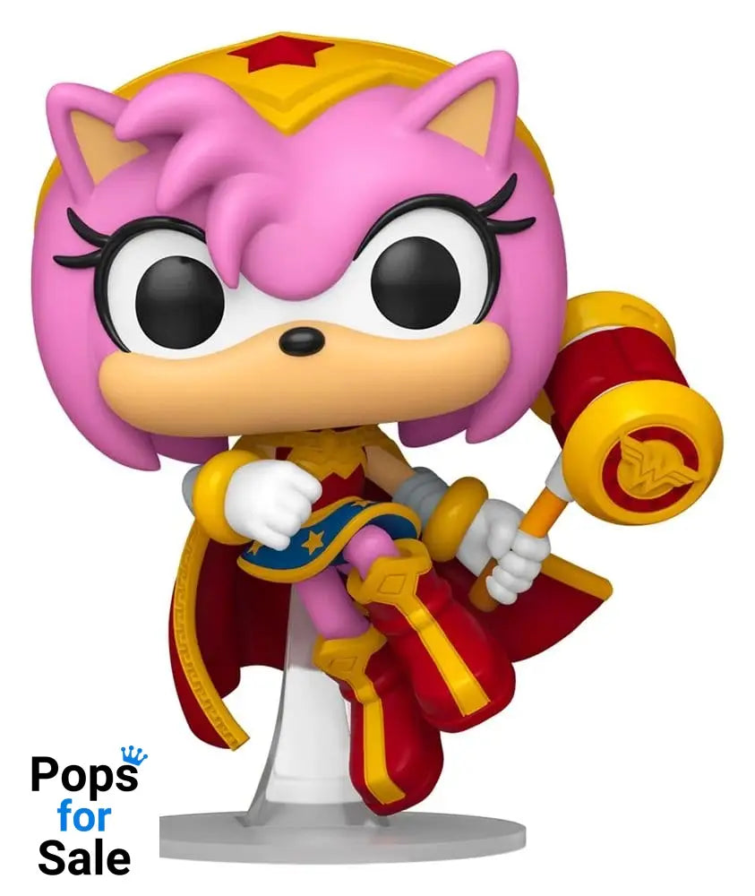 DC x Sonic the Hedgehog POP! Heroes Vinyl Figure Amy as Wonder Woman 9 cm