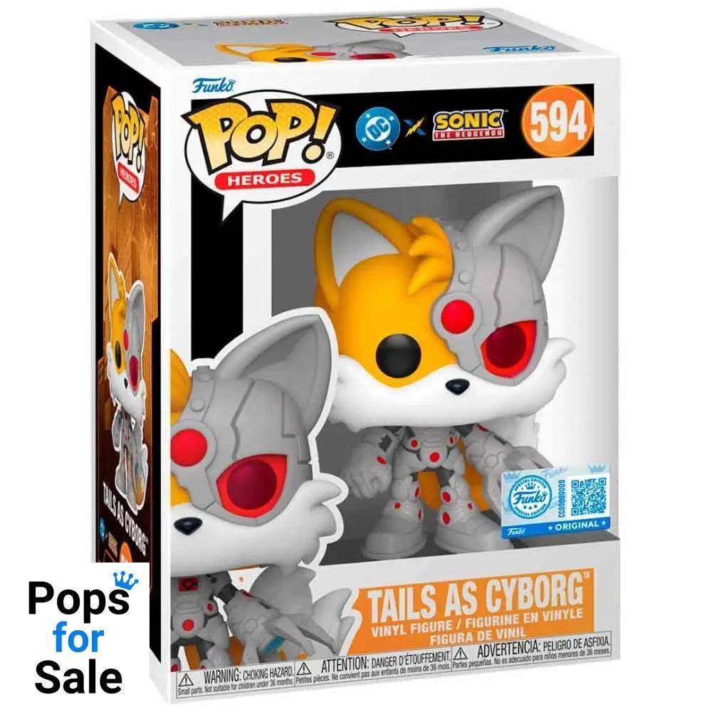 DC x Sonic the Hedgehog POP! Heroes Vinyl Figure Tails as Cyborg 9 cm