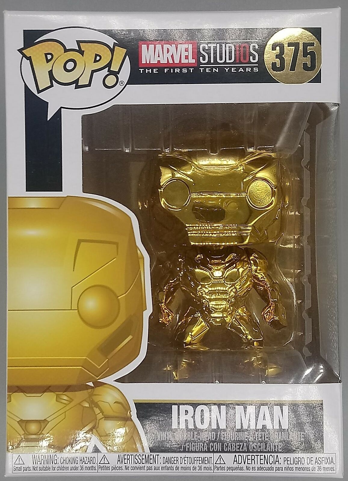 #375 Iron Man (Gold) - Chrome - Marvel Studios 10 Funko POP