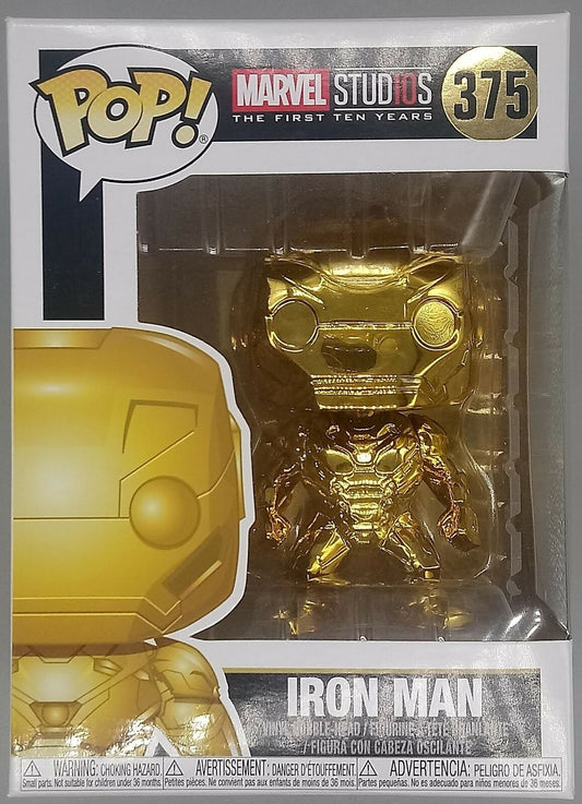 #375 Iron Man (Gold) - Chrome - Marvel Studios 10 Funko POP