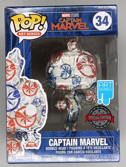 #34 Captain Marvel - Art Series Funko POP
