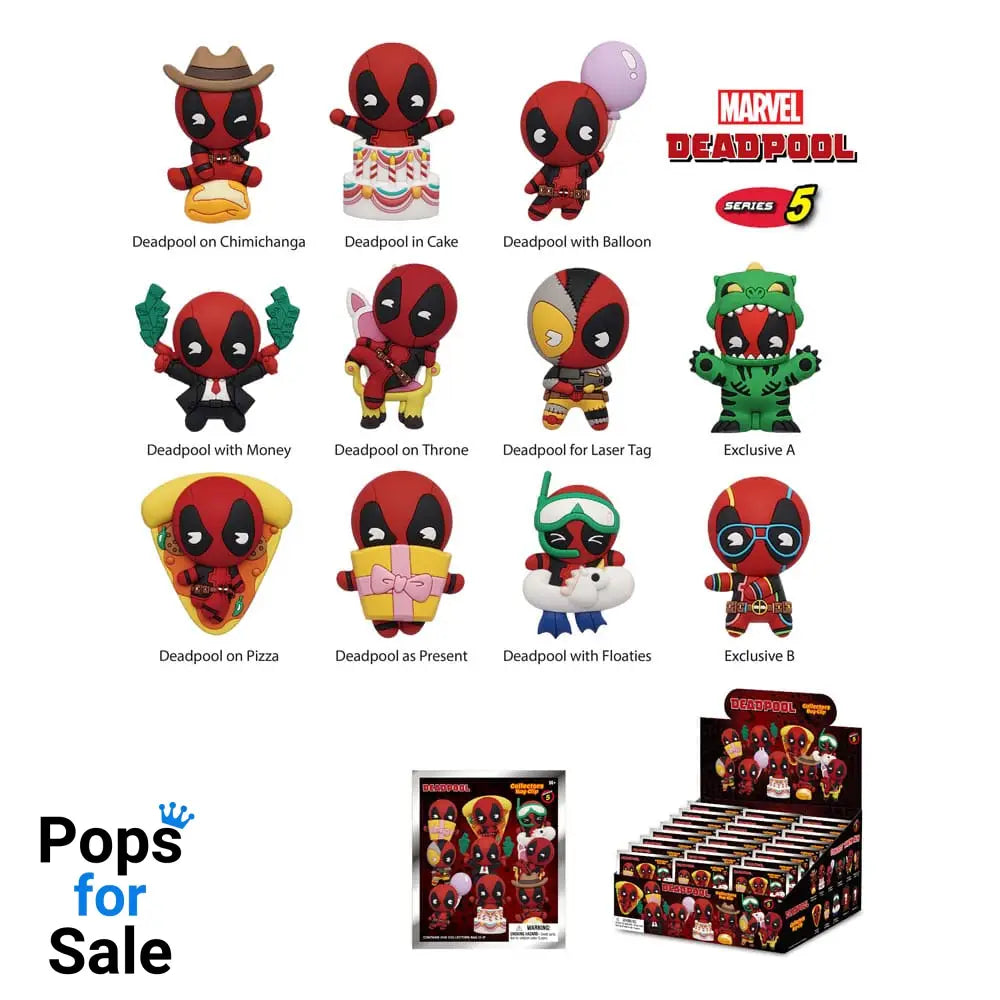 Deadpool 3D PVC Bag Clips Series 5 Display (24)