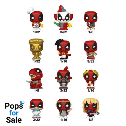 Deadpool Bitty POP! Vinyl Figure Display (32) PDQ 2,5 cm
