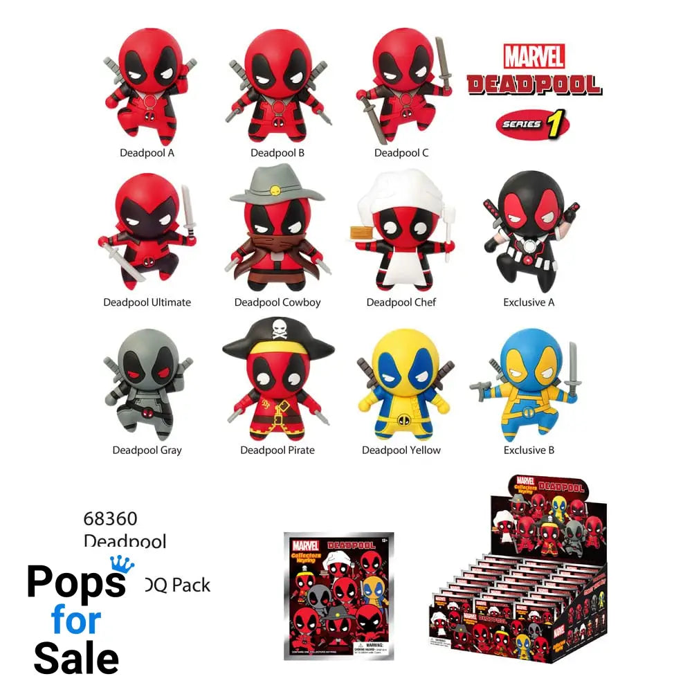 Deadpool PVC Bag Clips Series 1 Display (24)
