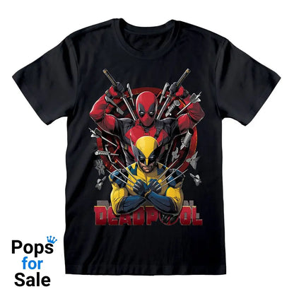 Deadpool T-Shirt Deadpool & Wolverine Weapons Size S T-shirts