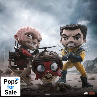 Deadpool & Wolverine Mini Co. PVC Figure Deadpool and Wolverine set Unmasked 14 cm