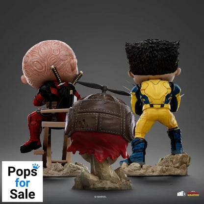 Deadpool & Wolverine Mini Co. PVC Figure Deadpool and Wolverine set Unmasked 14 cm