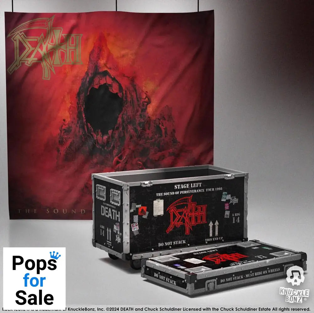 Death Rock Ikonz On Tour Road Case Statue + Stage Backdrop Set The Sound of Perseverance Tour 1998