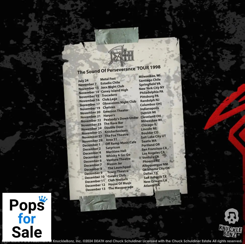 Death Rock Ikonz On Tour Road Case Statue + Stage Backdrop Set The Sound of Perseverance Tour 1998