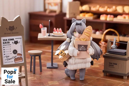 Decorated Life Collection PVC Statue Tea Time Cats - Cat Town Bakery Staff & Customer Set 12 cm