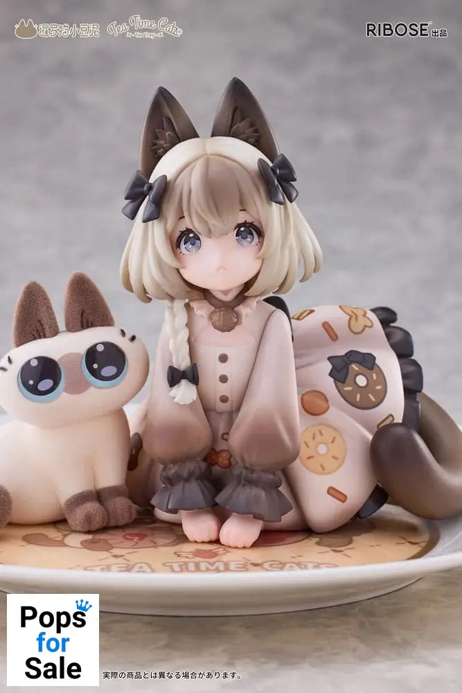Decorated Life Collection PVC Statue Tea Time Cats x Siamese Cat Azuki-san Friendship Collaboration Exclusive Set 18 cm