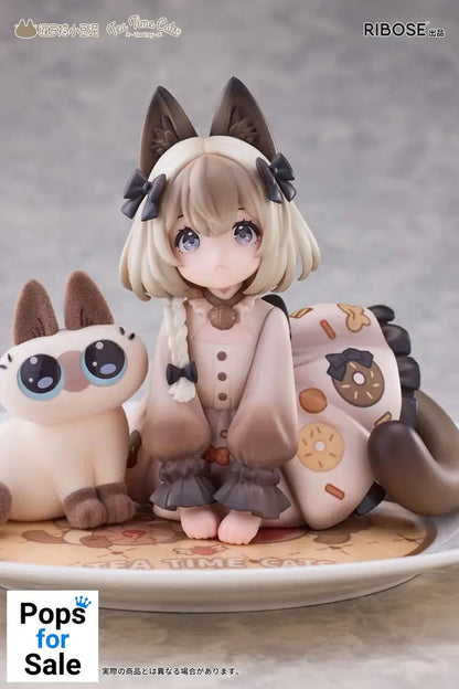 Decorated Life Collection PVC Statue Tea Time Cats x Siamese Cat Azuki-san Friendship Collaboration Exclusive Set 18 cm