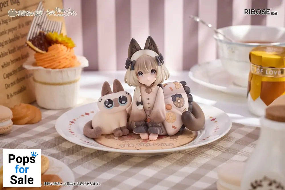 Decorated Life Collection PVC Statue Tea Time Cats x Siamese Cat Azuki-san Friendship Collaboration Exclusive Set 18 cm