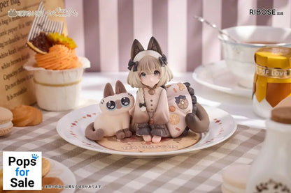 Decorated Life Collection PVC Statue Tea Time Cats x Siamese Cat Azuki-san Friendship Collaboration Exclusive Set 18 cm