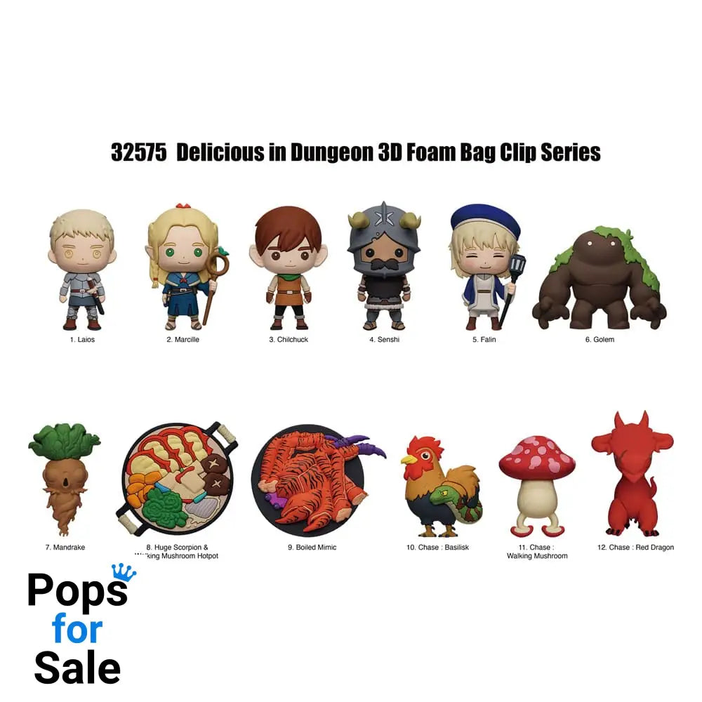 Delicious in Dungeon PVC Bag Clips Series 1 Display (24) Keyrings