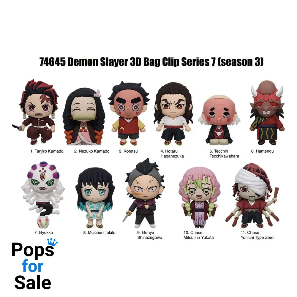 Demon Slayer 3D PVC Bag Clips Series 7 Display (24)