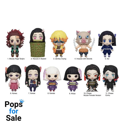 Demon Slayer: Kimetsu no Yaiba 3D PVC Bag Clips Series 4 Display (24) Keyrings