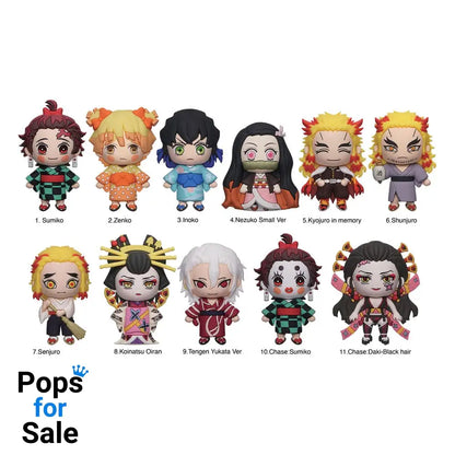 Demon Slayer: Kimetsu no Yaiba 3D PVC Bag Clips Series 5 Display (24) Keyrings