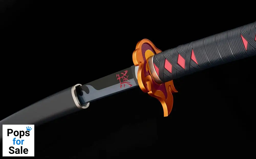 Demon Slayer: Kimetsu no Yaiba Proplica Replica 1/1 Nichirin Sword (Tanjiro Kamado) Kyojuro Rengoku´s Sword Gueard Ver. 88 cm