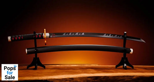 Demon Slayer: Kimetsu no Yaiba Proplica Replica 1/1 Nichirin Sword (Tanjiro Kamado) Kyojuro Rengoku´s Sword Gueard Ver. 88 cm
