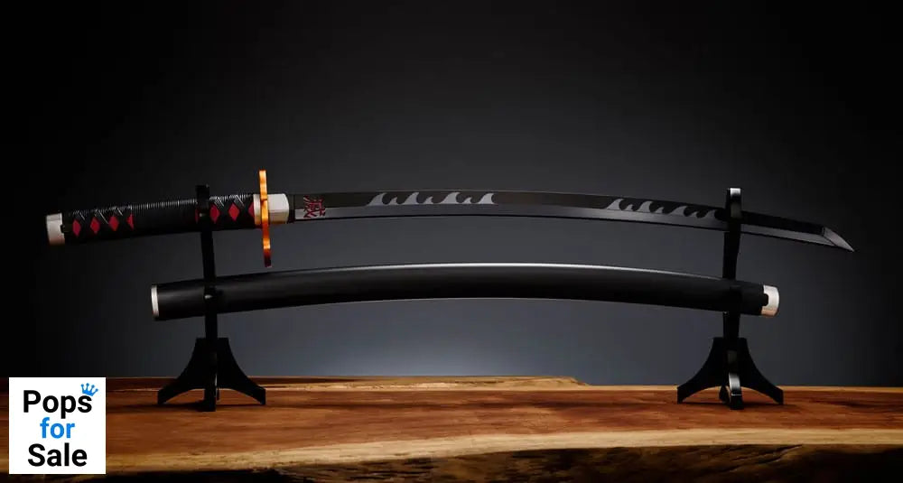 Demon Slayer: Kimetsu no Yaiba Proplica Replica 1/1 Nichirin Sword (Tanjiro Kamado) Kyojuro Rengoku´s Sword Gueard Ver. 88 cm