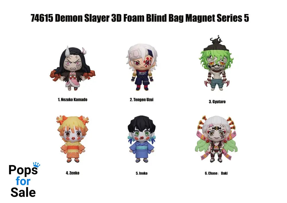 Demon Slayer Magnets blind pack Series 5 Display (12)