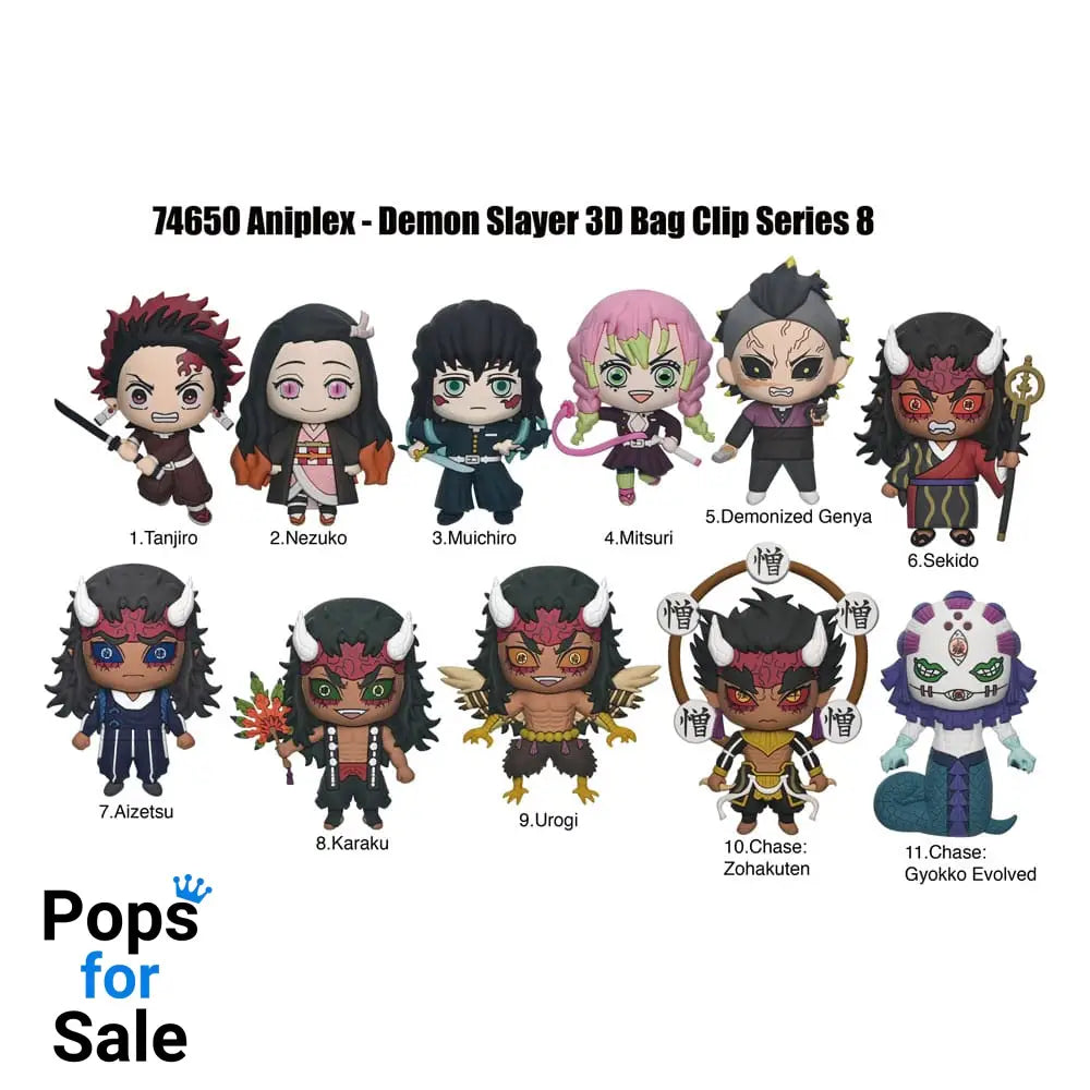 Demon Slayer Season 3 3D Foam Bag Clips Series 8 Display (24)