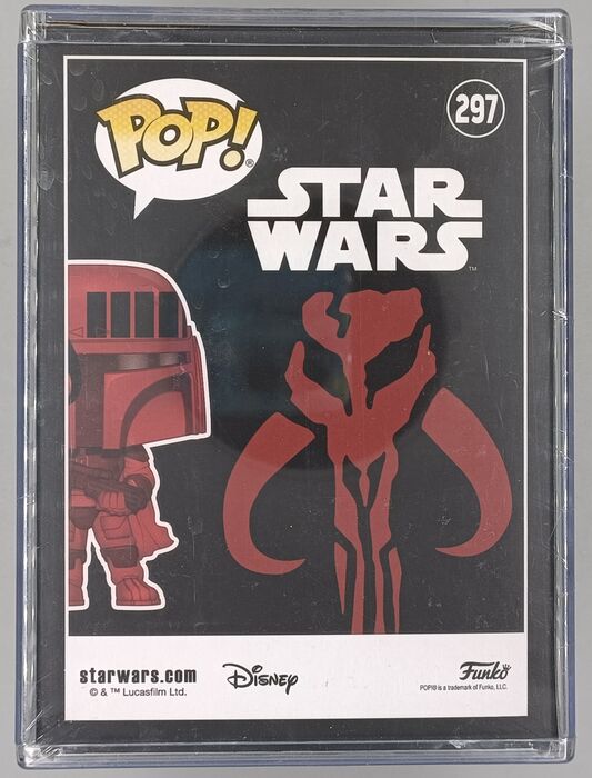 #297 Boba Fett (Burgundy) - Star Wars - Boba Fett UK Exclusive (Standard Size Bobble-Head) Funko POP