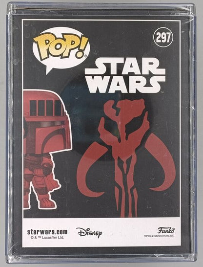 #297 Boba Fett (Burgundy) - Star Wars - Boba Fett UK Exclusive (Standard Size Bobble-Head) Funko POP