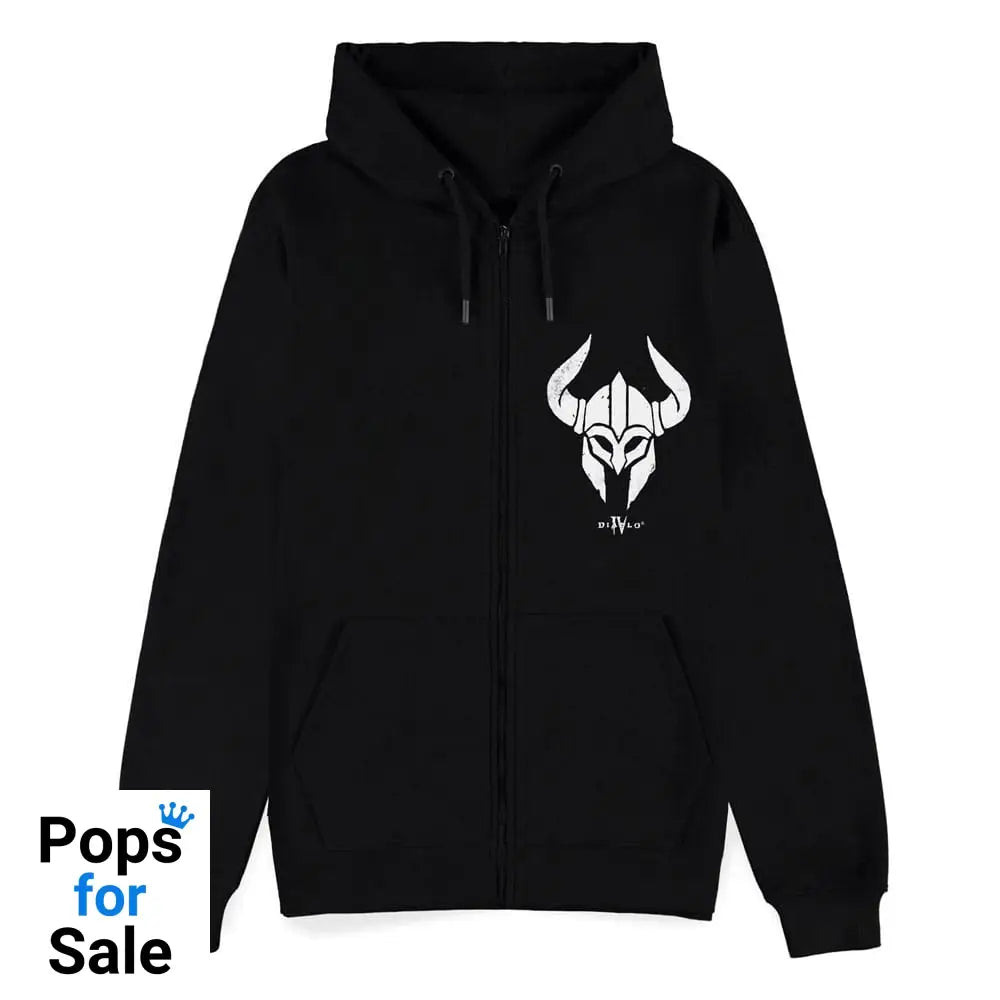 Diablo IV Zipper Hoodie Sweater Barbarian Sigil Size L