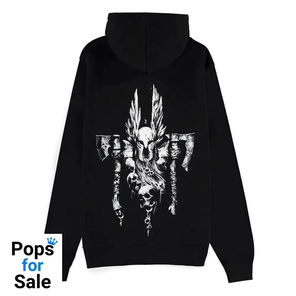 Diablo IV Zipper Hoodie Sweater Barbarian Sigil Size S
