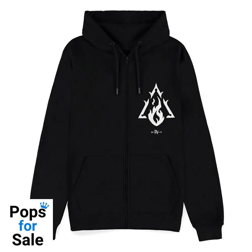 Diablo IV Zipper Hoodie Sweater Sorcerer Sigil Size L