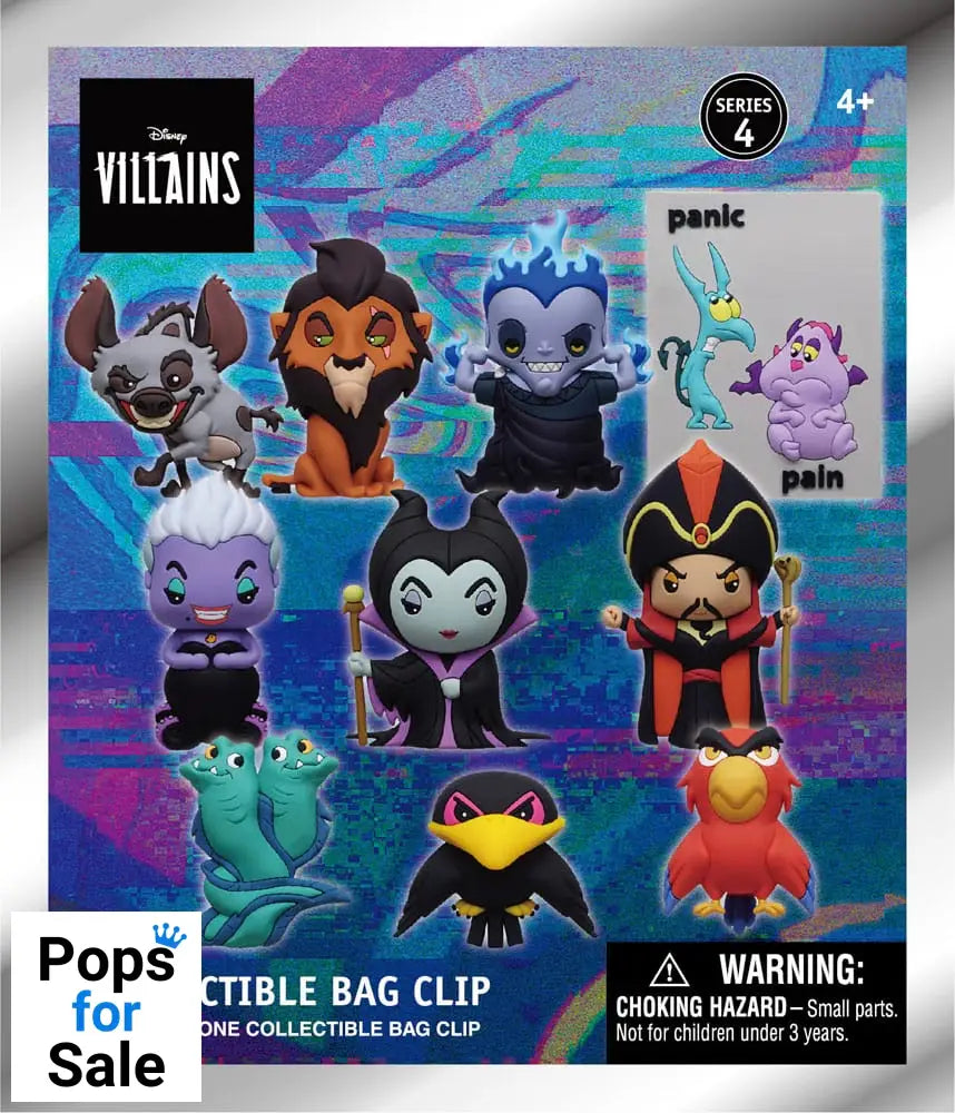 Disney 3D Foam Bag Clips Villains Series 4 Display (24)