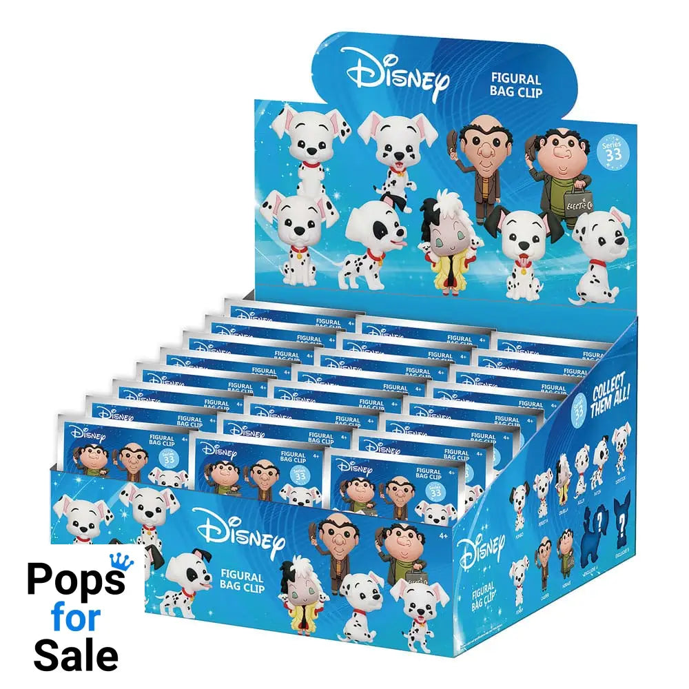 Disney 3D PVC Bag Clips 101 Dalmations Series 33 Display (24)