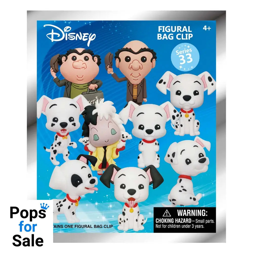 Disney 3D PVC Bag Clips 101 Dalmations Series 33 Display (24)