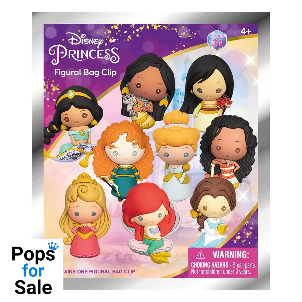 Disney 3D PVC Bag Clips Ultimate Princess Series 31 Display (24)