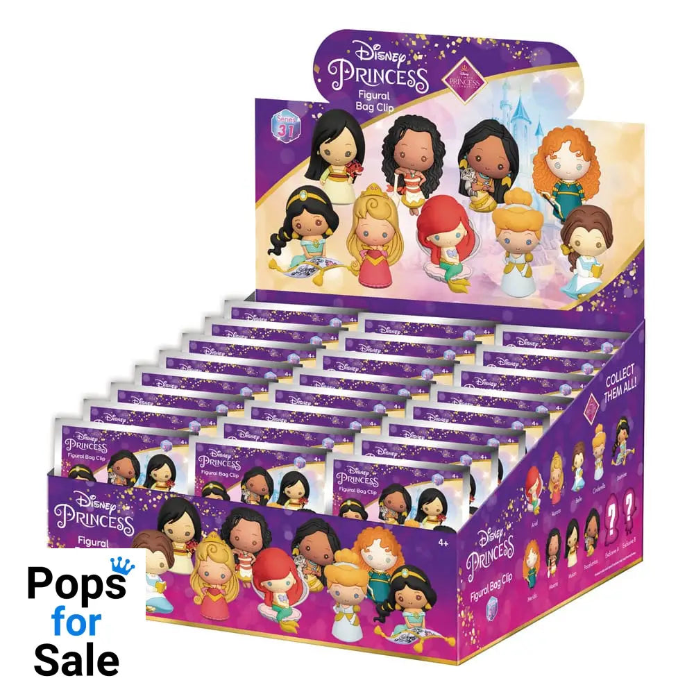 Disney 3D PVC Bag Clips Ultimate Princess Series 31 Display (24)