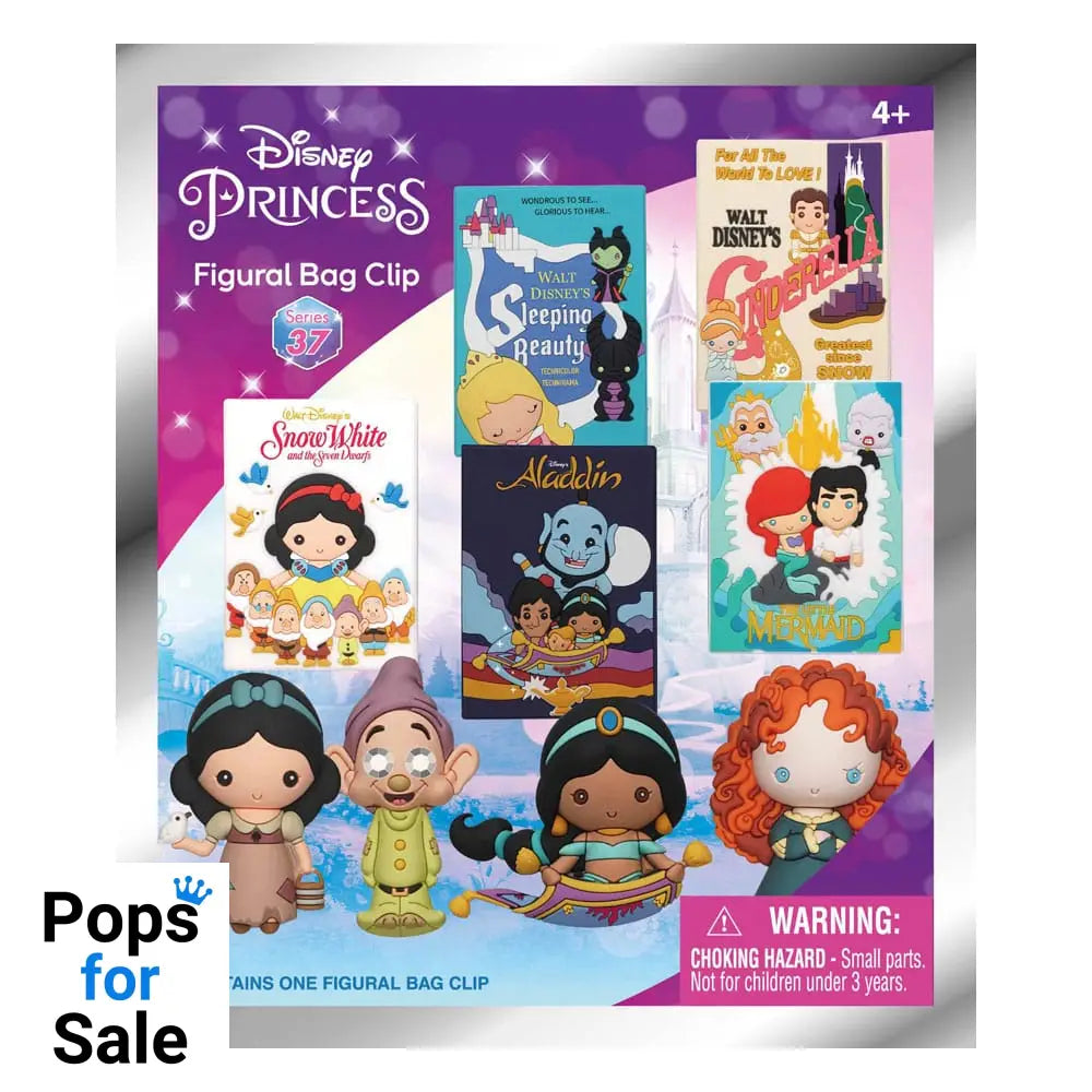 Disney 3D PVC Bag Clips Ultimate Princess Series 37 Display (24)