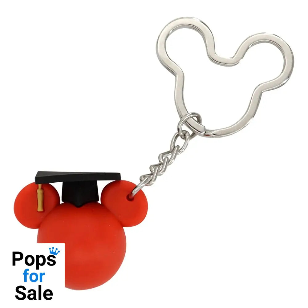 Disney Ball Keychain Mickey Graduation Red
