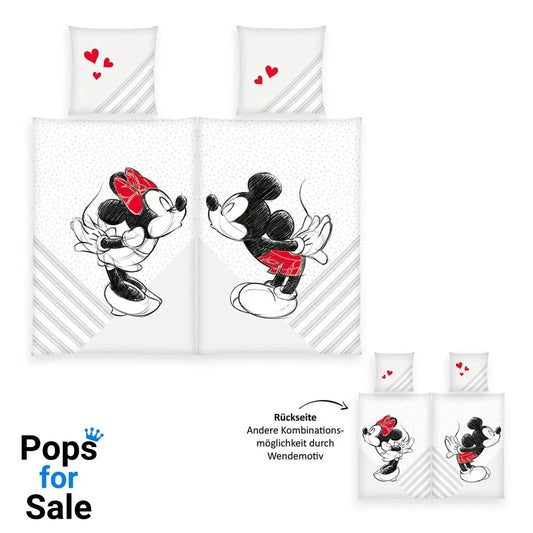 Disney bed linen 2-Pack Mickey & Minnie Mouse 135 x 200 cm