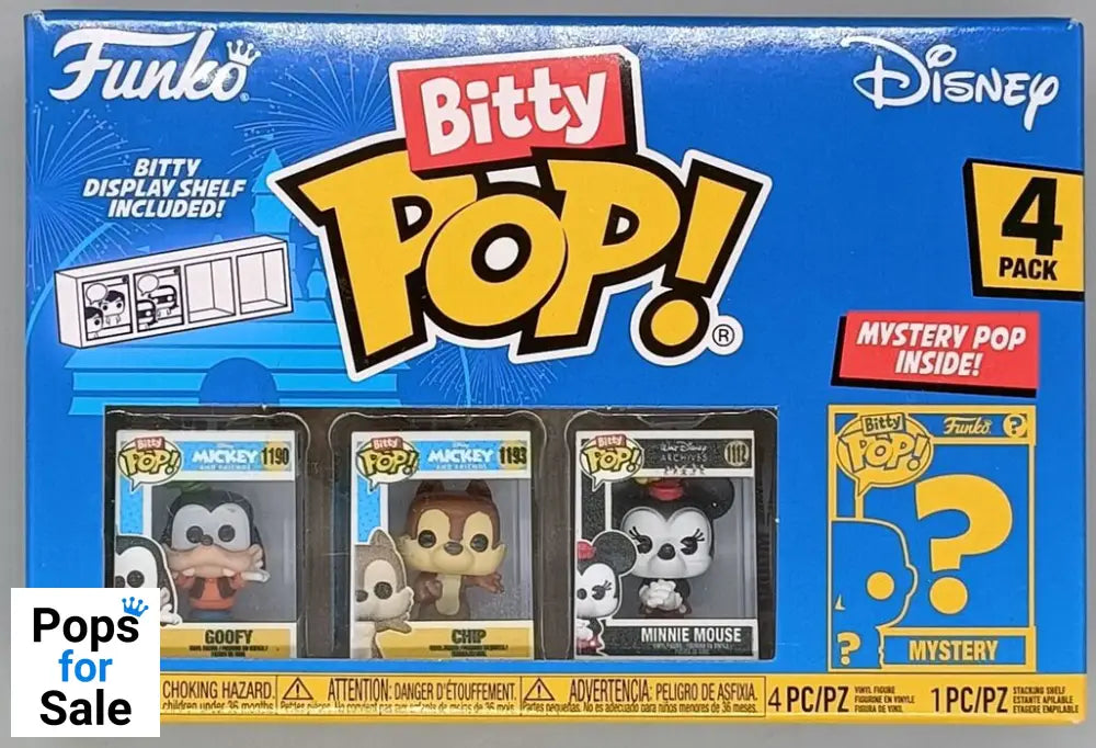 Disney Bitty POP! Vinyl Figure 4-Pack Goofy - New Funko Bitty POP