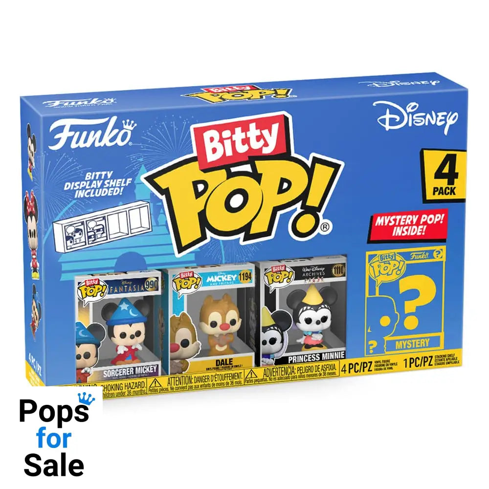 Disney Bitty POP! Vinyl Figure 4-Pack Sorcerer Mickey 2,5 cm