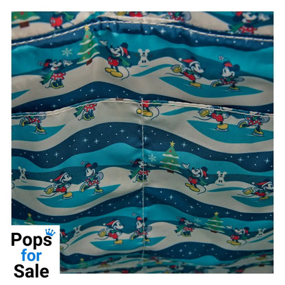 Disney by Loungefly Canvas Tote Bag Mickey and Minnie Holiday