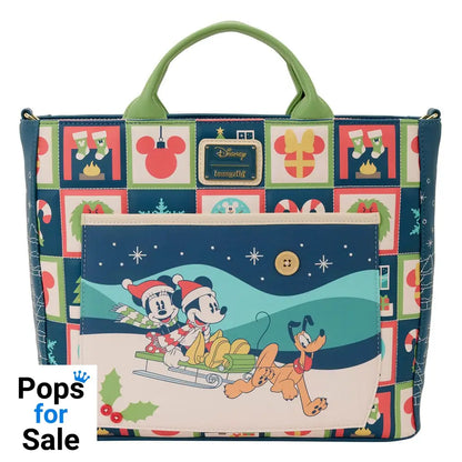 Disney by Loungefly Canvas Tote Bag Mickey and Minnie Holiday Bags