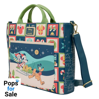 Disney by Loungefly Canvas Tote Bag Mickey and Minnie Holiday