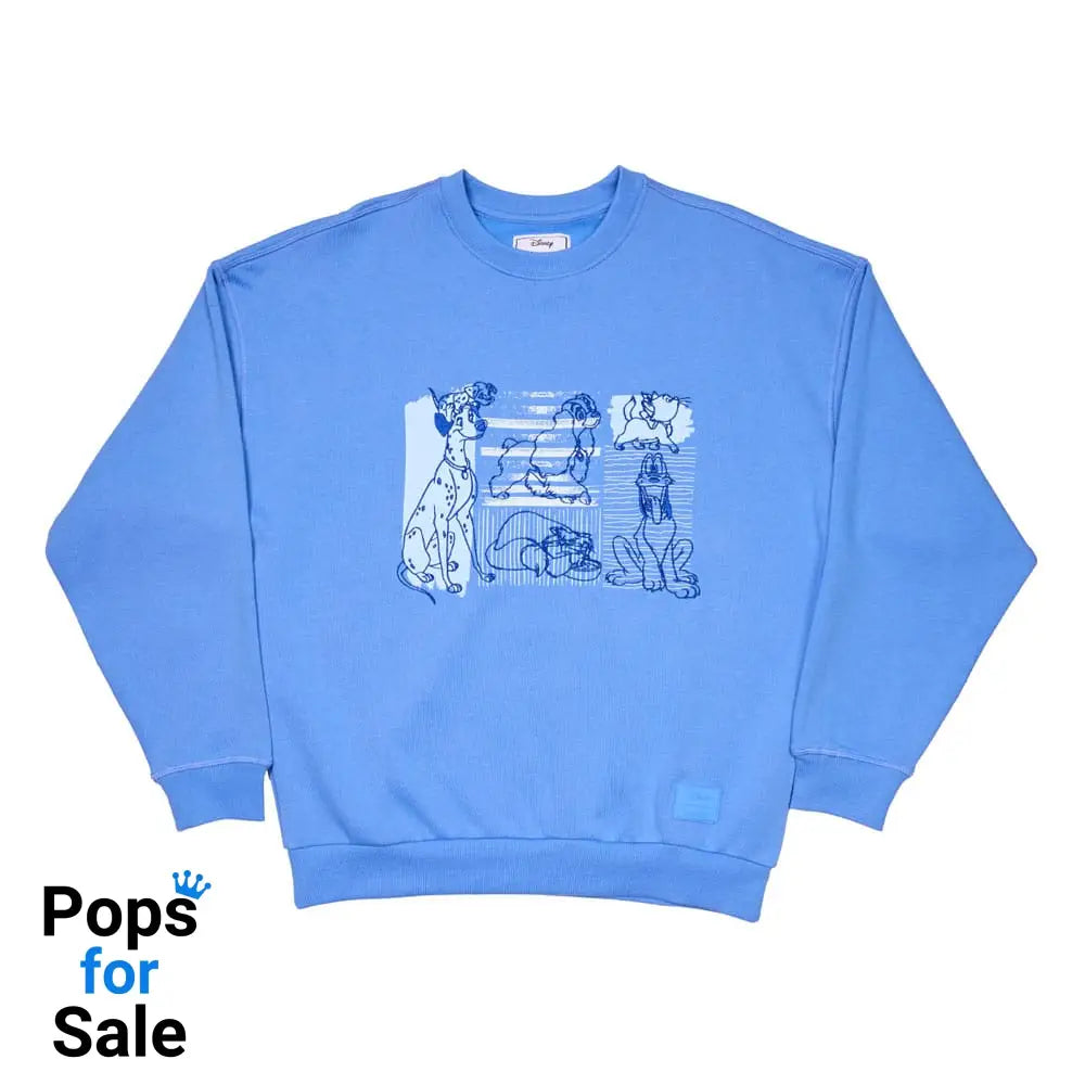 Disney by Loungefly Sweatshirt Unisex Dogs & Cats Oversized Crewneck Size L Sweaters