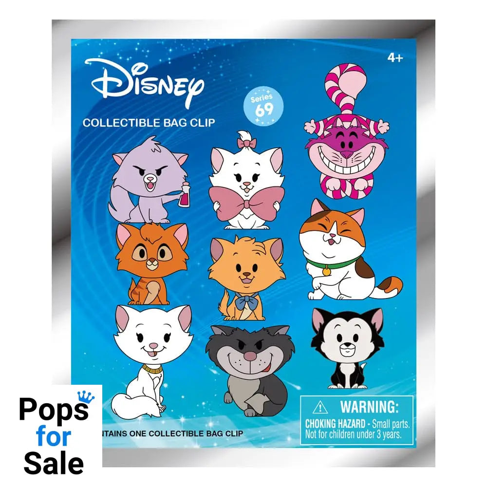 Disney Cats 3D Foam Bag Clips Series 69 Display (24)