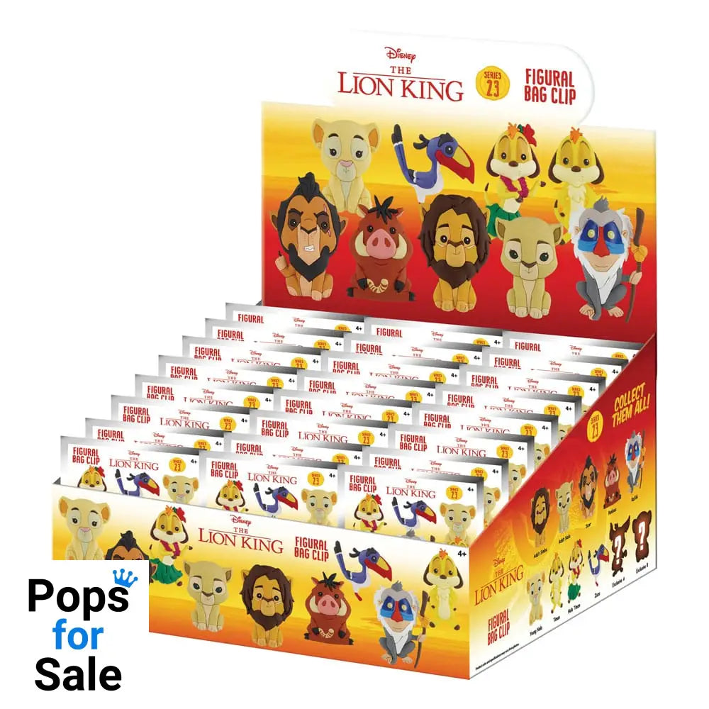 Disney Charm 3D PVC Bag Clips Display Lion King (24)
