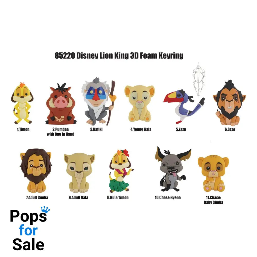 Disney Charm 3D PVC Bag Clips Display Lion King (24)