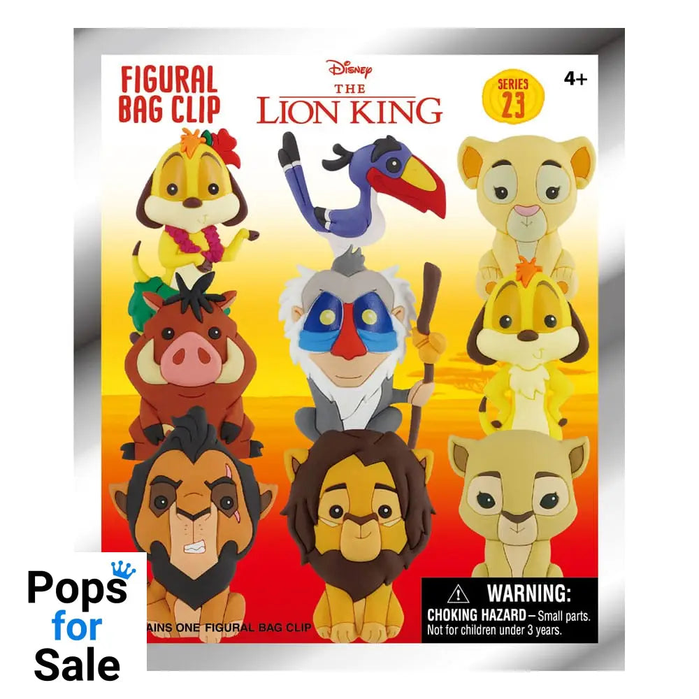Disney Charm 3D PVC Bag Clips Display Lion King (24)